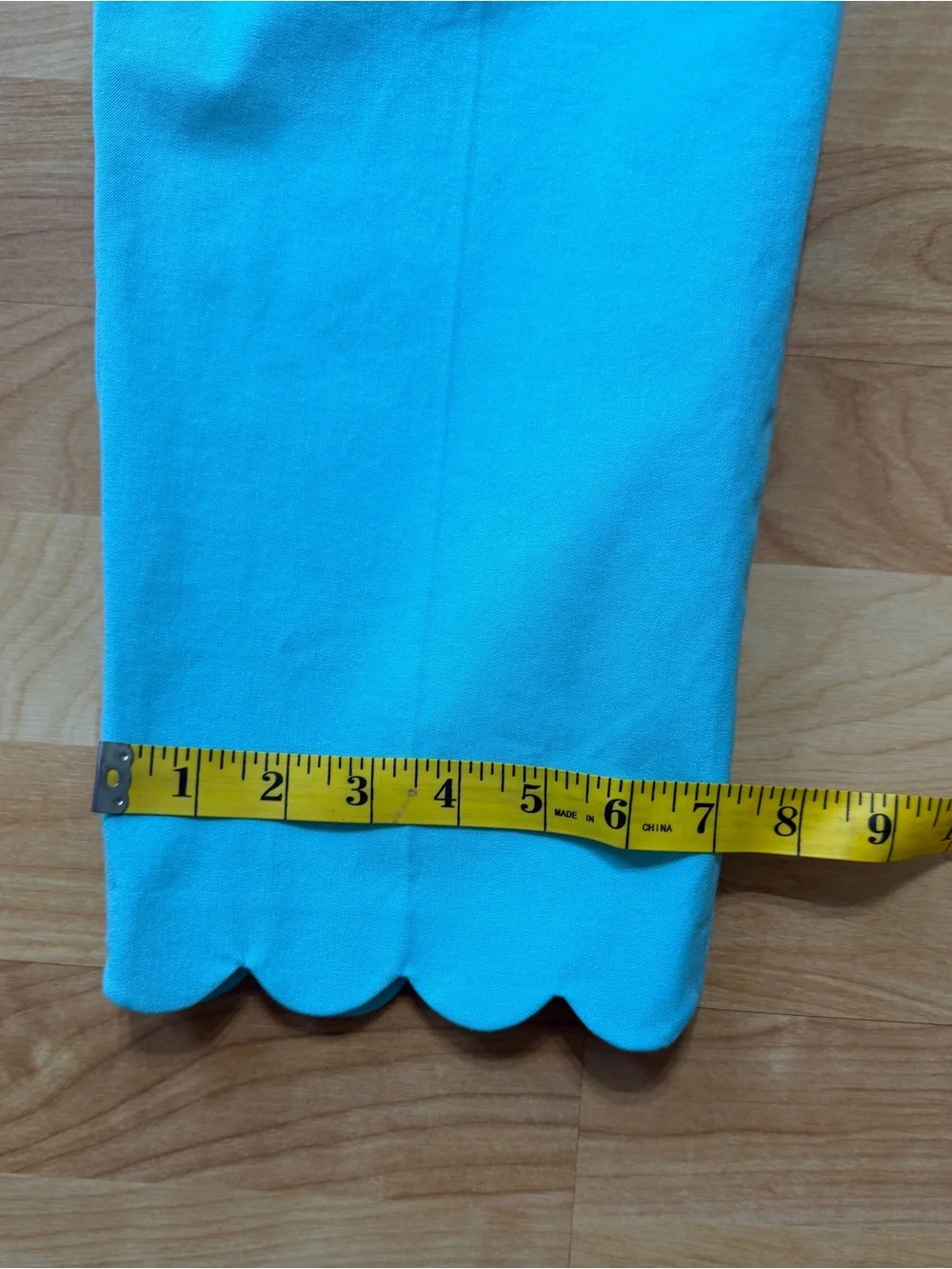 Talbots Chatham Crop pants with scalloped edges. Tiffany Blue size 16P NEW